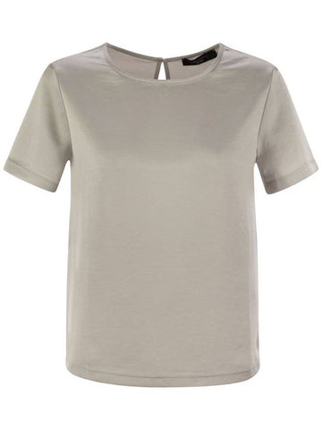 AMBURGO - Satin and jersey T-shirt - WEEKEND MAX MARA - BALAAN 1