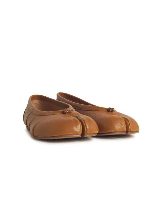 Maison Margiela 'Tabi' Brown Leather Ballet Flats - MAISON MARGIELA - BALAAN 2