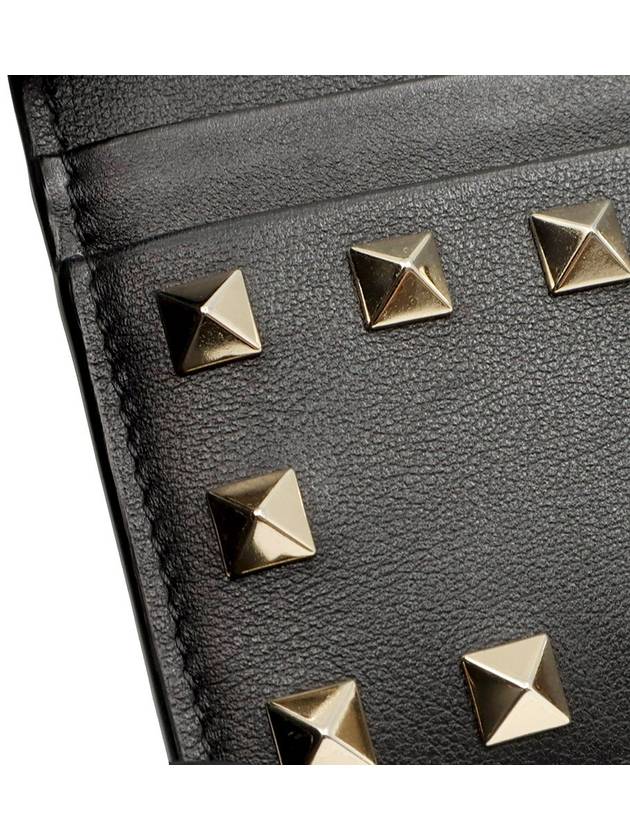 Black Calfskin Rockstud Card Wallet UW2P0486BOL - VALENTINO - BALAAN 7