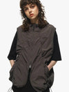 Shirring Hooded Vest Charcoal - CPGN STUDIO - BALAAN 3