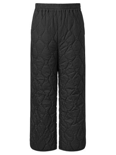 Men s Wave Embroidery Quilted Pleated Pants Black - MONPLISSE - BALAAN 1