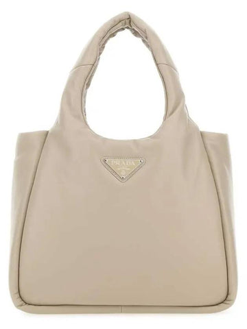 Medium Padded Soft Nappa Leather Bag Desert Beige - PRADA - BALAAN 1