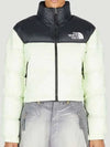 Women's Nuptse Short Padded Black Green - THE NORTH FACE - BALAAN 2