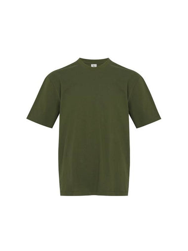 Essential Loose Fit Crew Neck Short Sleeve T-Shirt Khaki - SOLEW - BALAAN 1