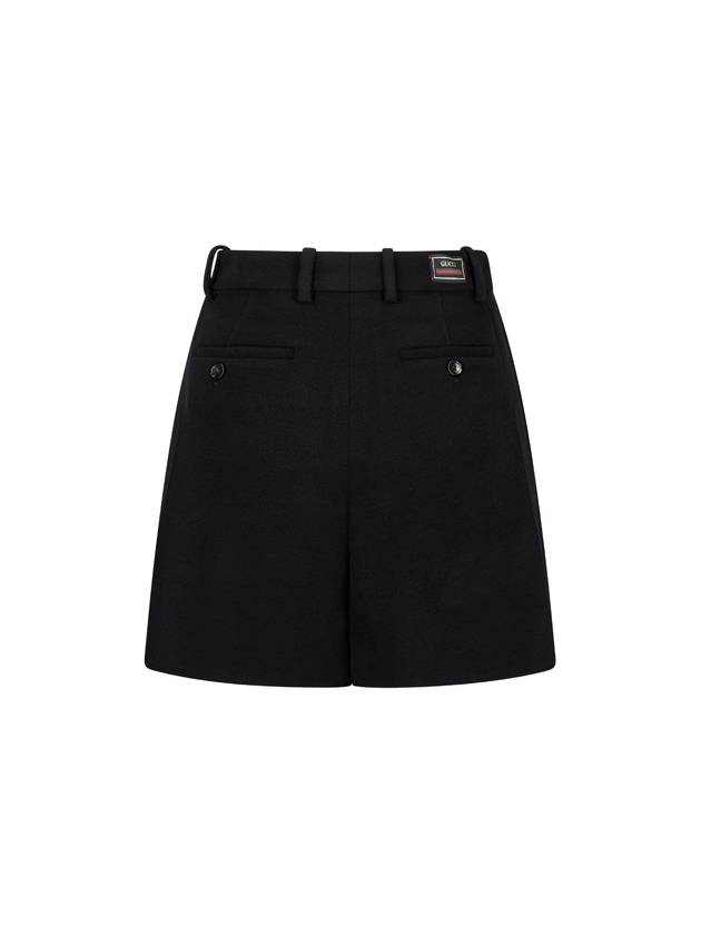 Wool Jersey Shorts Black 770175ZAONS1000 - GUCCI - BALAAN 3