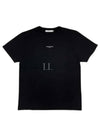 Embroidery Relaxed Melange Short Sleeve T-shirt Black - MAISON KITSUNE - BALAAN 2