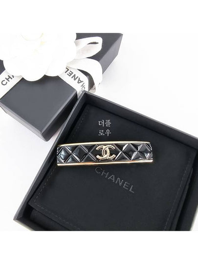 CC Logo Quilting Hair Clip Black - CHANEL - BALAAN 2