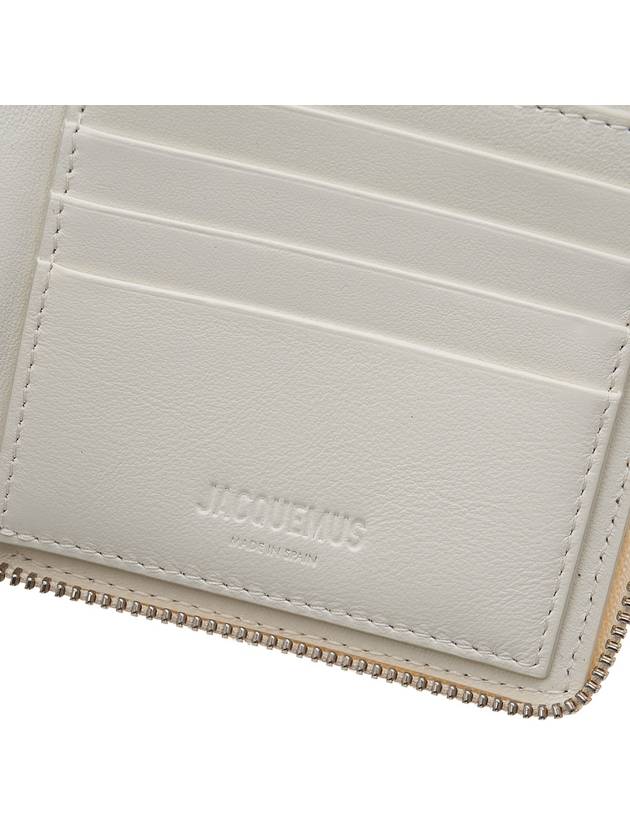 Le Carre Rond Lanyard Square Half Wallet Ivory - JACQUEMUS - BALAAN 9