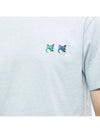 Double Monochrome Fox Head Patch Classic Short Sleeve T-Shirt Sky - MAISON KITSUNE - BALAAN 4