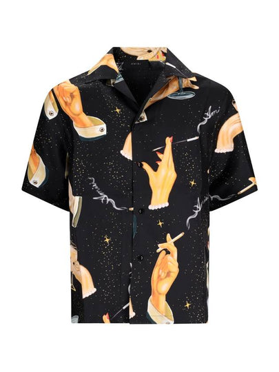 Champagne graphic print silk shirt PS24MSS010 - AMIRI - BALAAN 2