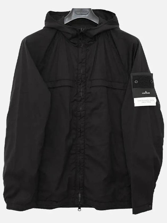 Raso Gommato Double Ghost Piece Hooded Jacket Black - STONE ISLAND - BALAAN 2