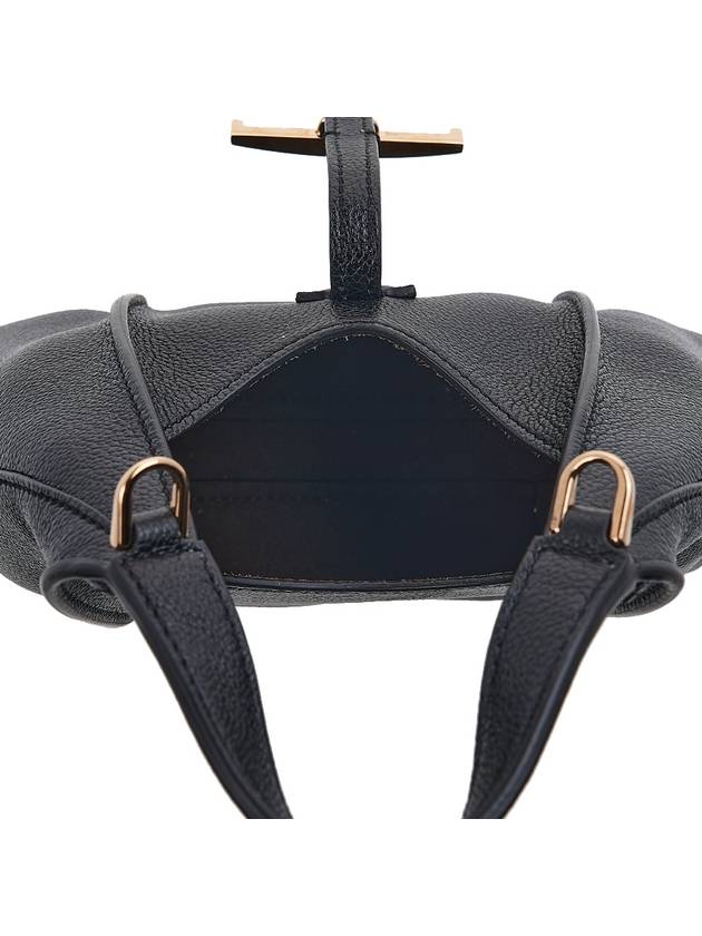 T Timeless Leather Micro Shoulder Bag Black - TOD'S - BALAAN 11