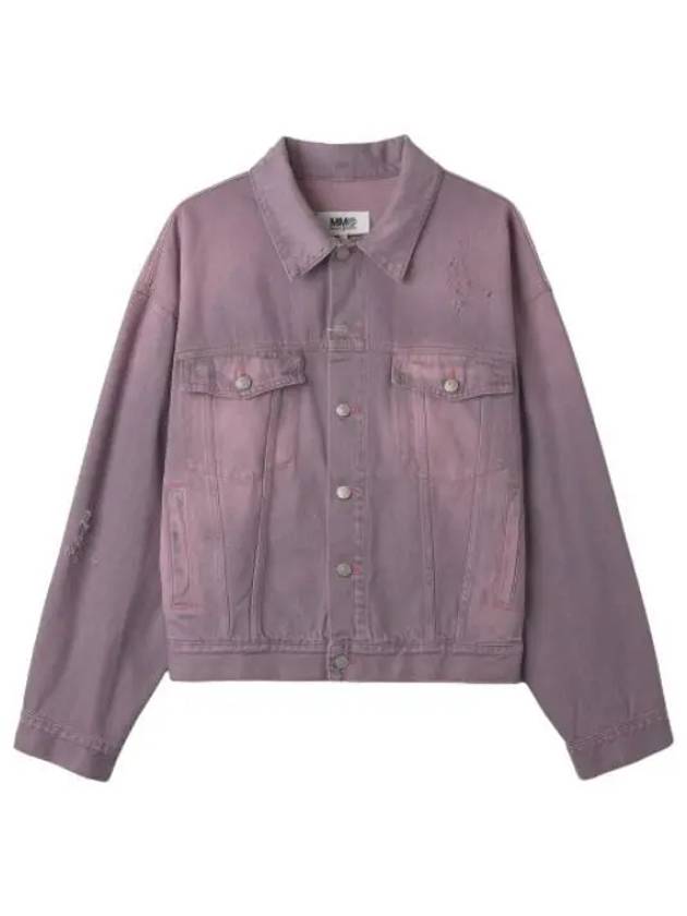 MM6 Distressed button denim jacket pink - MAISON MARGIELA - BALAAN 1