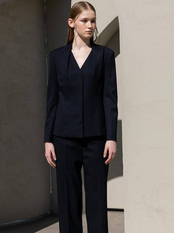 Two Layerd Tailrored Suit Navy - DEFEMME - BALAAN 1