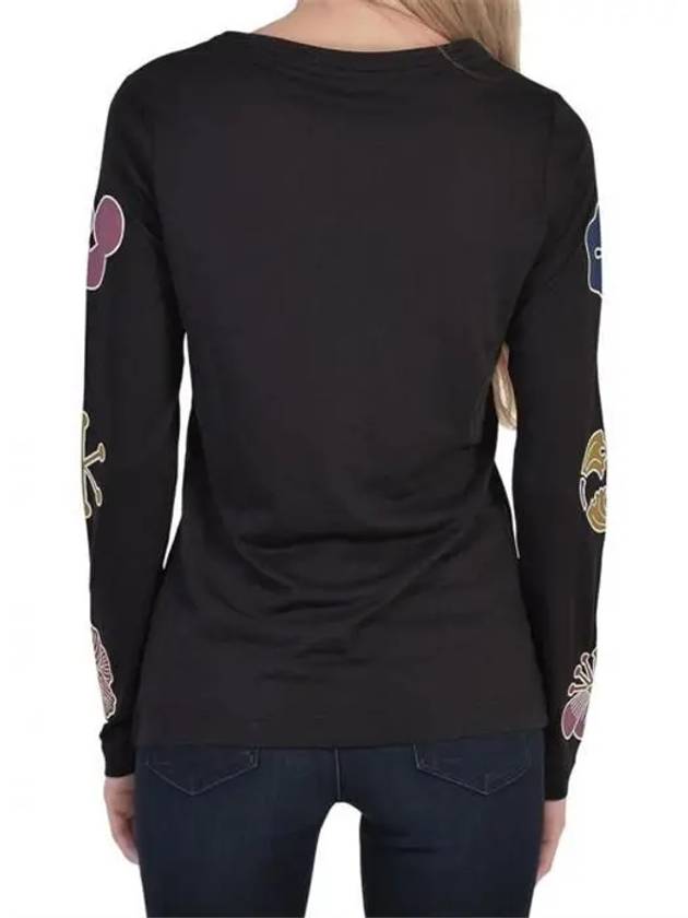 Women's Paris Round Short Sleeve TShirt Black Navy 990 2TS856 99 77 - KENZO - BALAAN 5