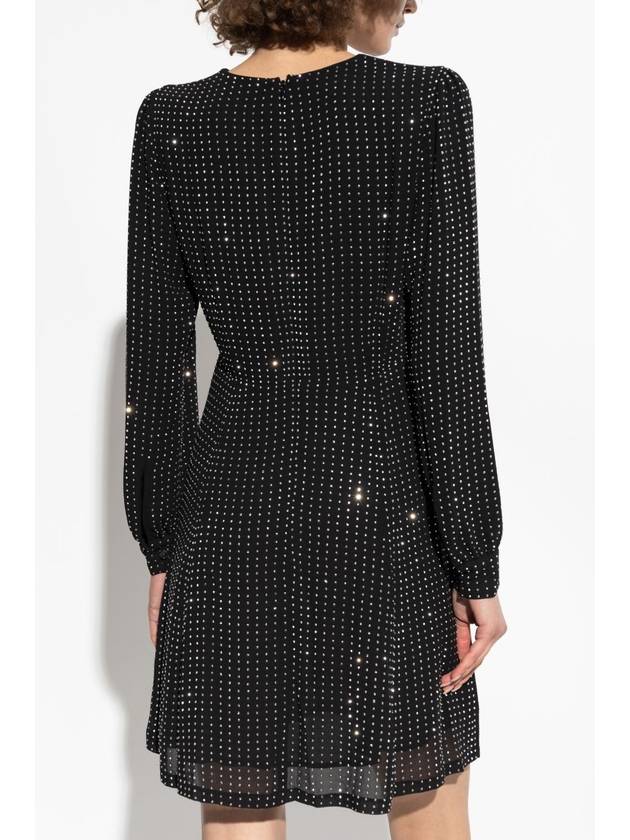 Michael Michael Kors Dress With Shimmering Sequins, Women's, Black - MICHAEL KORS - BALAAN 4