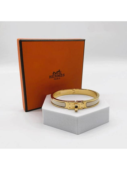 Mini Clic Kelly Bracelet Gold Cream - HERMES - BALAAN 2