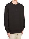 Metropolis Series Stretch Fleece Logo Sweatshirt Black - CP COMPANY - BALAAN 4