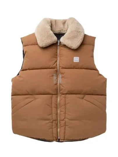 Teddy Puffer Vest Jacket Dark Beige - A.P.C. - BALAAN 2