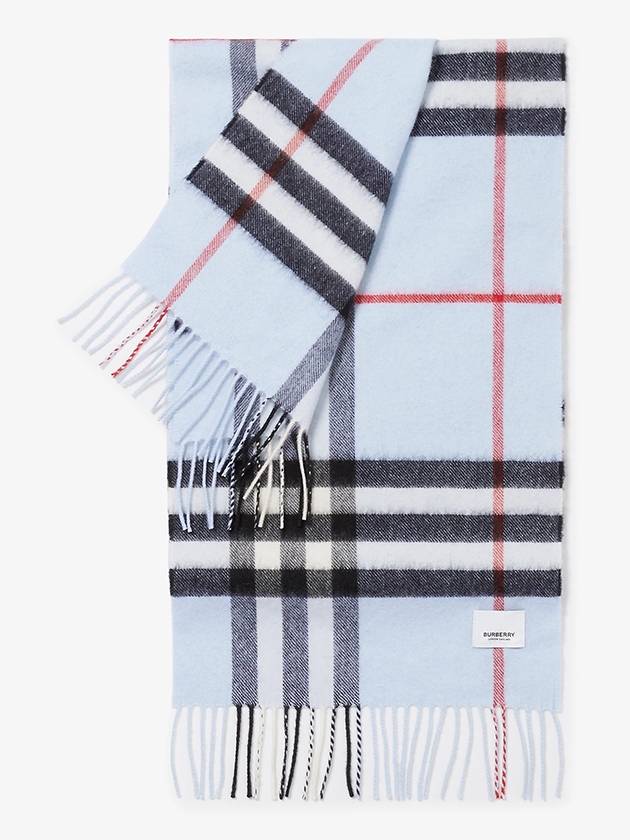 Check Cashmere Scarf Blue - BURBERRY - BALAAN 2