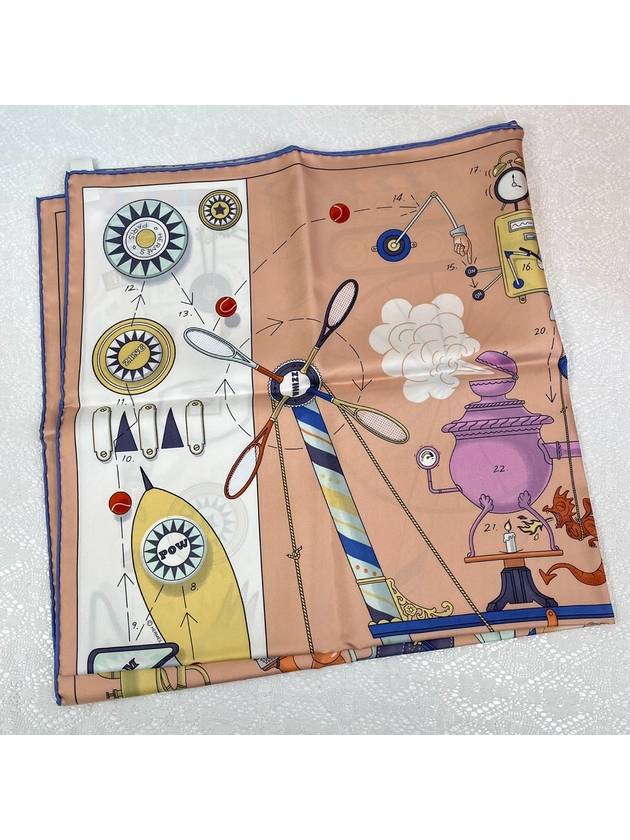 Tea For Two Silk 90 Scarf Rose - HERMES - BALAAN 4