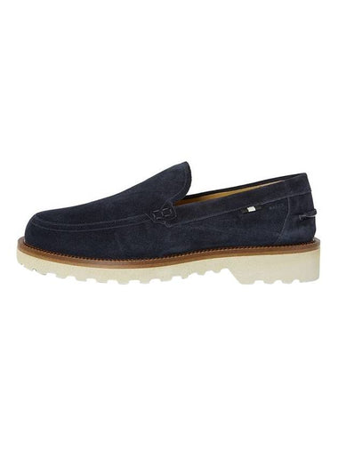 Norvald Leather Loafers Midnight Blue - BALLY - BALAAN 1