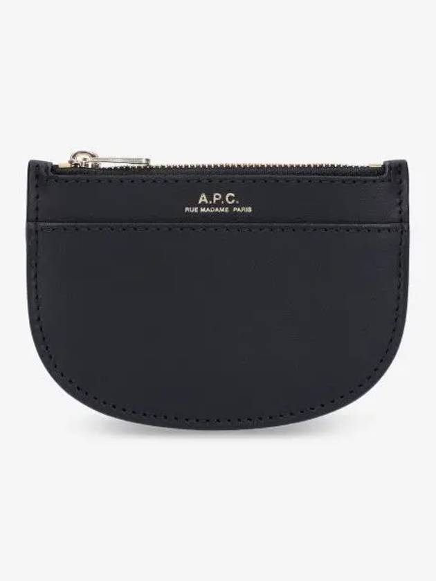 Logo Demi Lune Zipper Card Wallet Black - A.P.C. - BALAAN 2