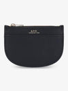 Logo Demi Lune Zipper Card Wallet Black - A.P.C. - BALAAN 2