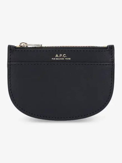 Logo Demi Lune Zipper Card Wallet Black - A.P.C. - BALAAN 2