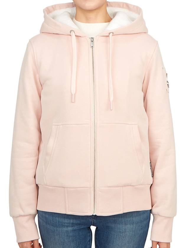 Classic Bunny 2 Zip Up Hoodie White Lining Dusty Rose - MOOSE KNUCKLES - BALAAN 4