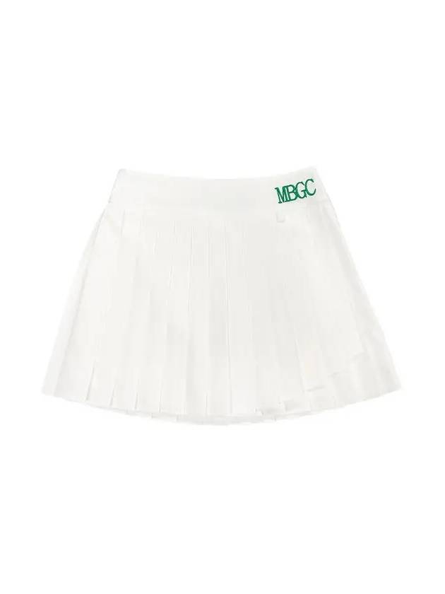 MBGC PLEATS LAYERED SKIRT MBGC embroidery sporty pleated skirt WHITE - MONBIRDIE GOLF - BALAAN 6