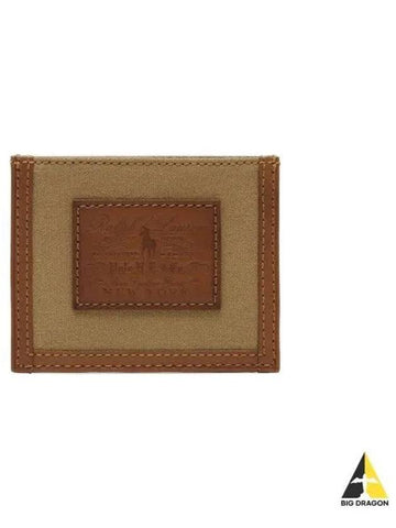 Canvas Card Case Beige - POLO RALPH LAUREN - BALAAN 1