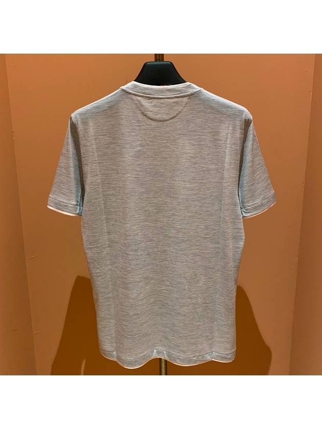 Silk Blending Short Sleeve T-Shirt Grey - BRUNELLO CUCINELLI - BALAAN 5