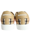 Vintage Check and Leather Sneakers Archive Beige - BURBERRY - BALAAN 5