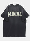 Tape Type Cotton Short Sleeve T-Shirt Black - BALENCIAGA - BALAAN 3