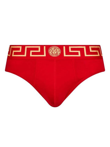 Greca Border Briefs Red - VERSACE - BALAAN 1