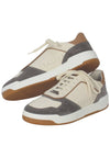 color block low top sneakers beige gray - BRUNELLO CUCINELLI - BALAAN.