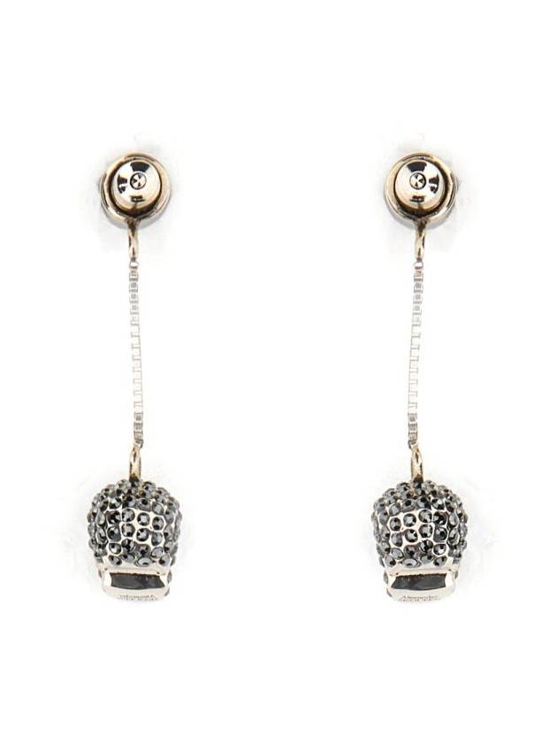 Skull Metal Earrings Silver - ALEXANDER MCQUEEN - BALAAN 5