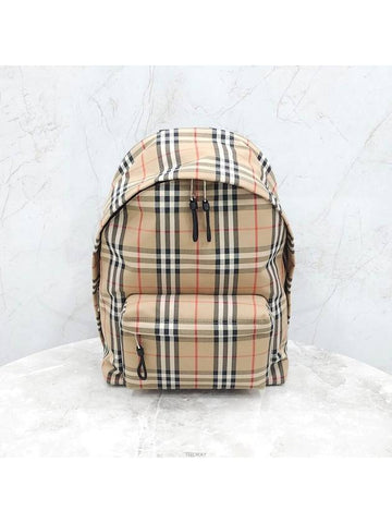 Lux You New Product Archive Beige Vintage Check Backpack 80161061 - BURBERRY - BALAAN 1