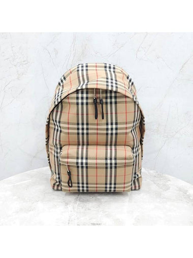 Lux You New Product Archive Beige Vintage Check Backpack 80161061 - BURBERRY - BALAAN 1