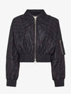 Women's Monogram Logo Bomber Jacket Black - FENDI - BALAAN 2