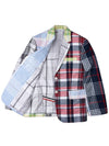 Women's Fun Mix Madras Classic Sports Jacket - THOM BROWNE - BALAAN 11