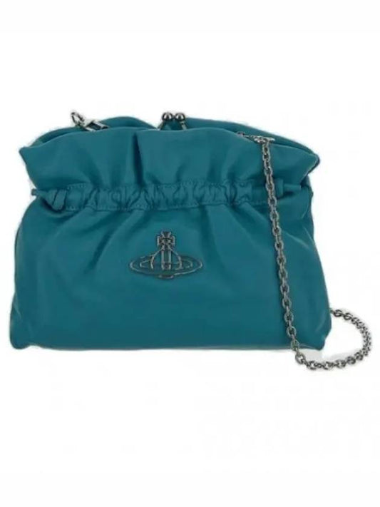 Eva Nappa leather shoulder bag sky blue 4402009AL001LK407 1131638 - VIVIENNE WESTWOOD - BALAAN 1