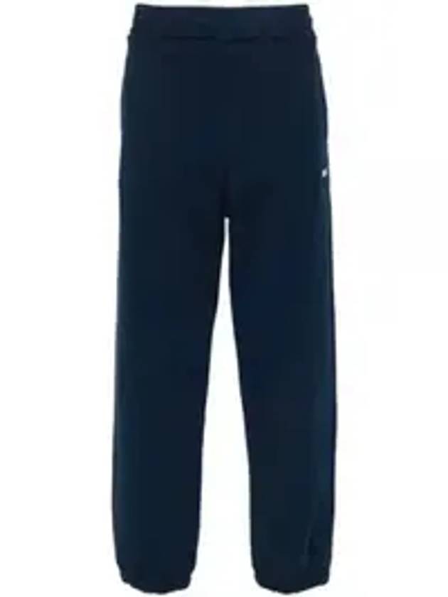 Micro Logo Cotton Track Pants Navy - MSGM - BALAAN 1