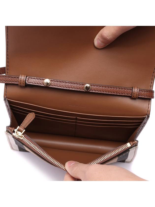 Hampshire House Check Crossbody Bag Tan Brown - BURBERRY - BALAAN 7