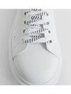 Oversized Leather Tab Low Top Sneakers White - ALEXANDER MCQUEEN - BALAAN 4