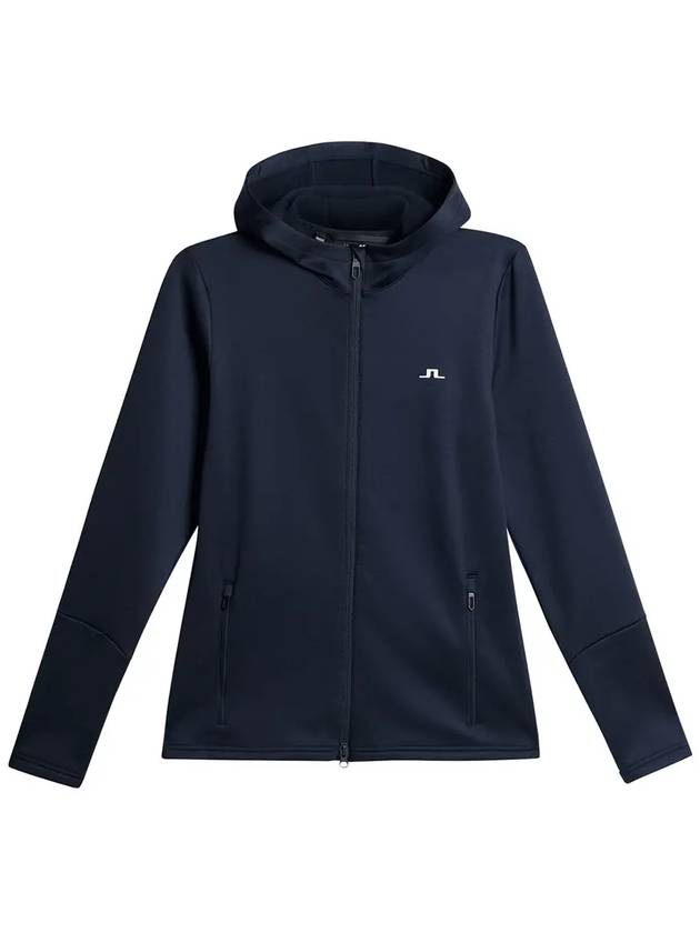 Women's Aerial Zip Up Hoodie Navy - J.LINDEBERG - BALAAN 2