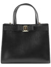 Vara Bow Top Handle Tote Bag Black - SALVATORE FERRAGAMO - BALAAN 2