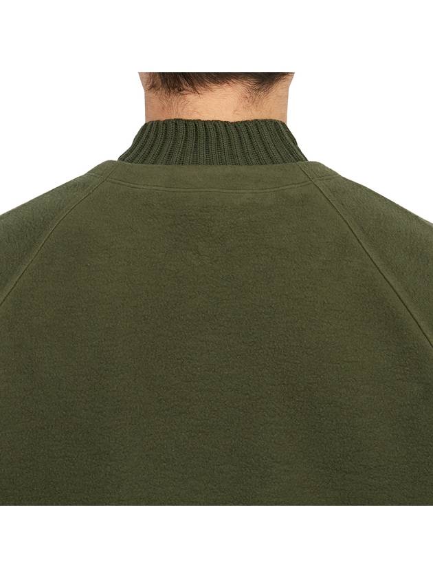 Garment Dyed Gauze Mock Neck Sweatshirt Green - STONE ISLAND - BALAAN 8