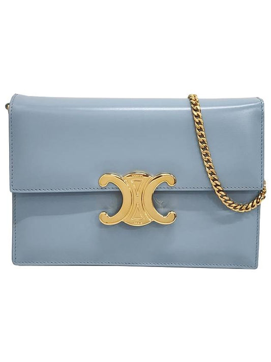 Soiree Shiny Calfskin Cluth Bag California Blue - CELINE - BALAAN 2